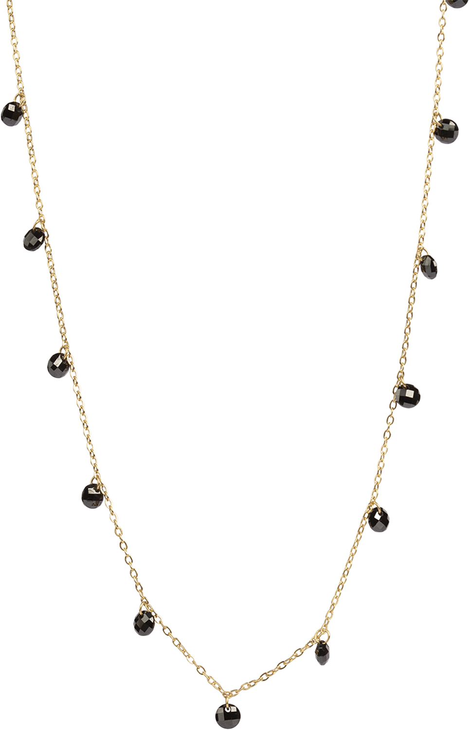 Susan Black Zirconia Necklace Gold